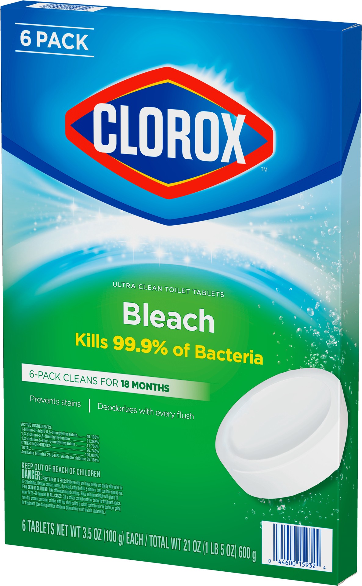 slide 4 of 5, Clorox™ Ultra Clean Toilet Tablets Bleach – 6 Count, 3.5 Ounces Each, 