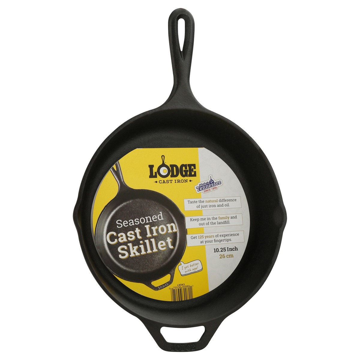 slide 8 of 9, Lodge Round Cast Iron Skillet,10", 10 in