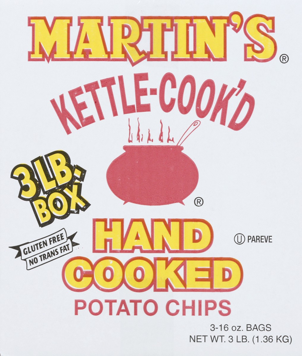 slide 10 of 13, Martin's Kettle-Cook'd Hand-Cooked Assorted Potato Chips 3 ea, 48 oz