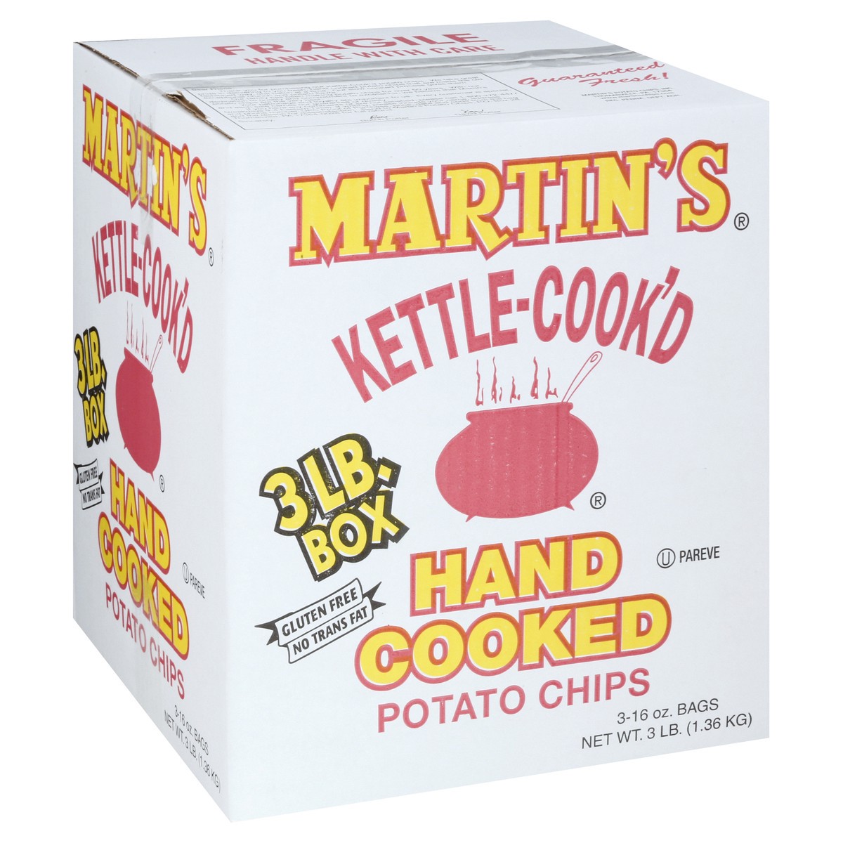 slide 3 of 13, Martin's Kettle-Cook'd Hand-Cooked Assorted Potato Chips 3 ea, 48 oz