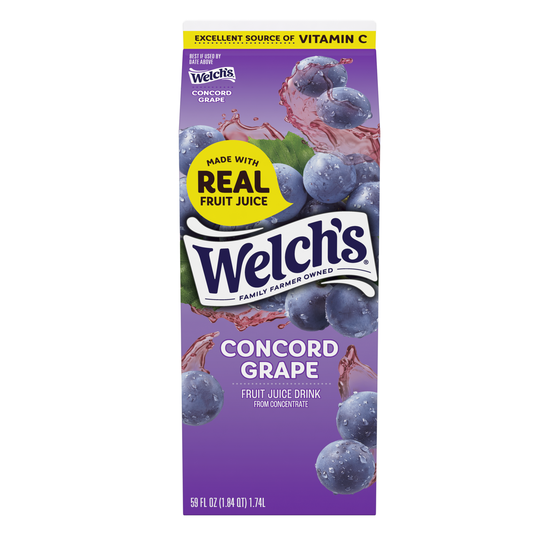 slide 6 of 7, Welch's Concord Grape Fruit Juice Drink, 59 fl Oz Carton, 59 fl oz