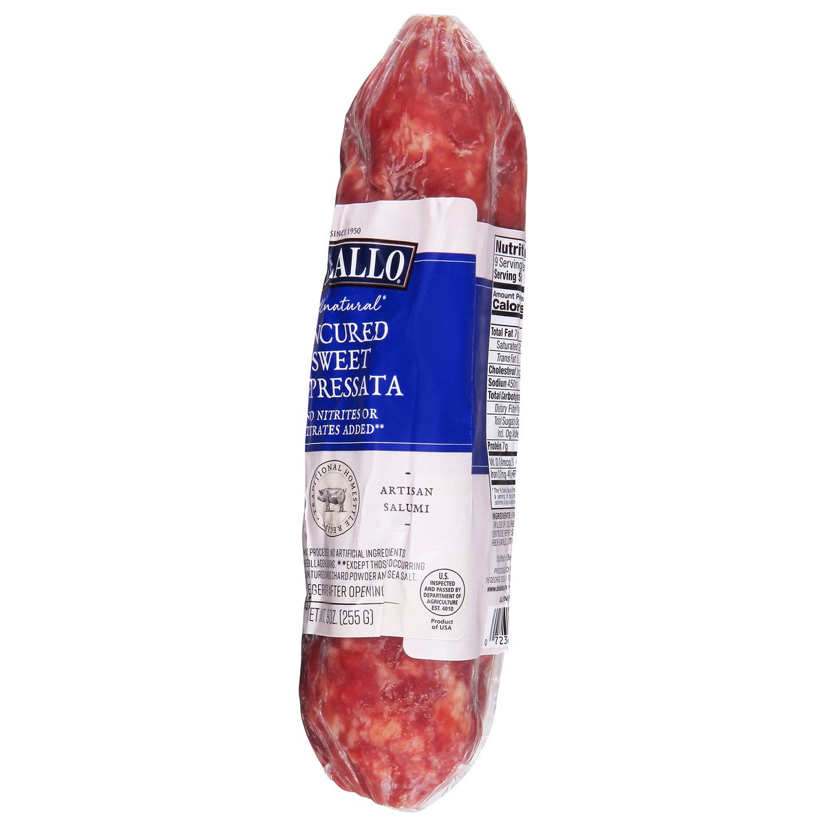 slide 4 of 9, DeLallo Uncured Sweet Sopressata, 9 oz