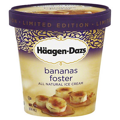 slide 1 of 1, Häagen-Dazs All Natural Bananas Foster Ice Cream, 14 oz