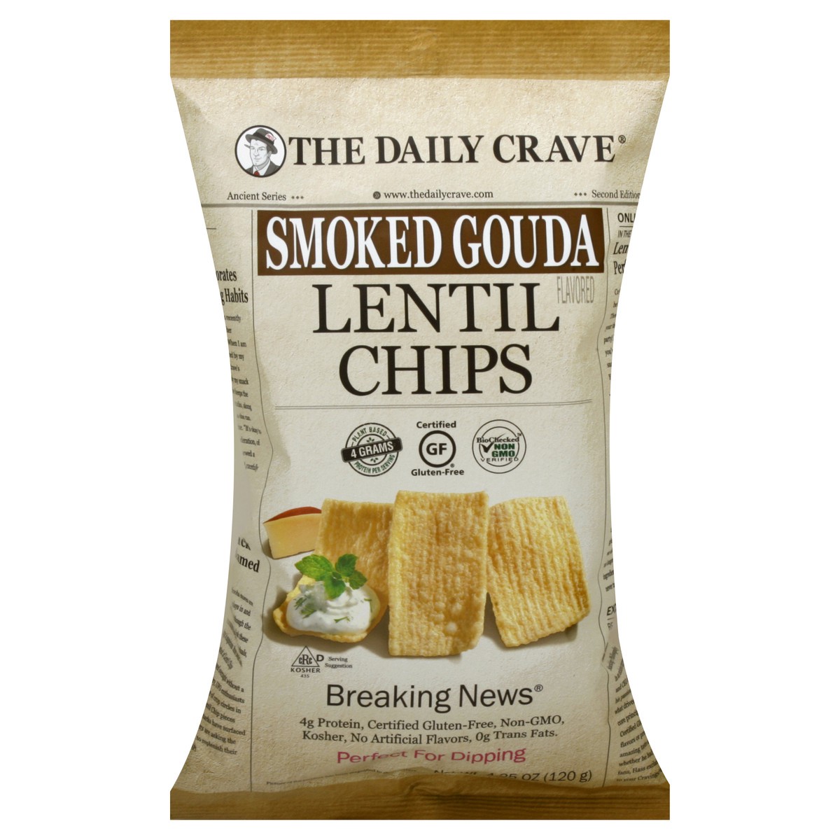 slide 4 of 10, The Daily Crave Smoked Lentil Chip, 4.25 oz