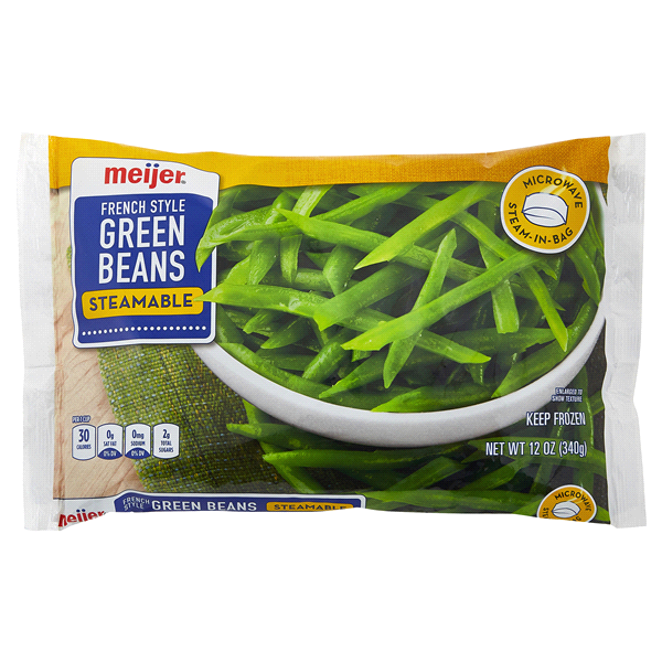 slide 1 of 1, Meijer Steamable French Style Green Beans, 12 oz