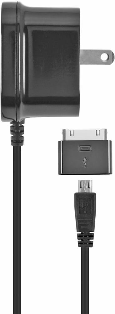 slide 1 of 2, Mobile Market Micro Usb And 30-Pin Wall Charger - Black, 1 ct