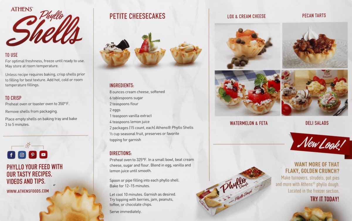 slide 6 of 12, Athens Baked Phyllo Shells 15 Each, 15 ct