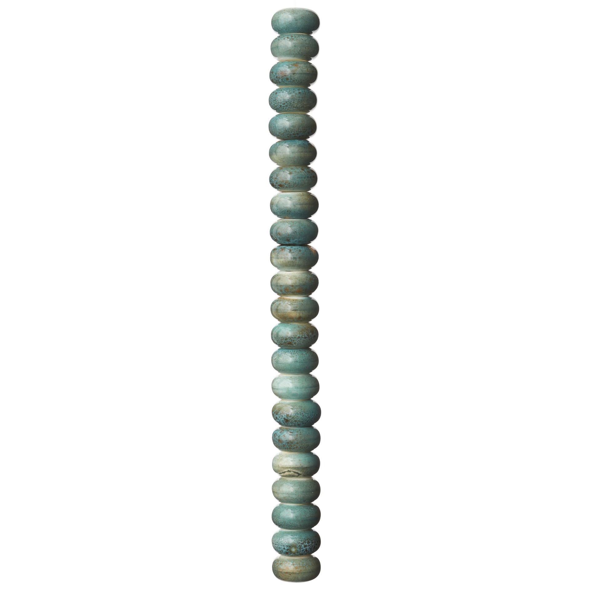 slide 2 of 3, Aqua Ceramic Rondelle Beads, 14mm By Bead Landing, 14mm