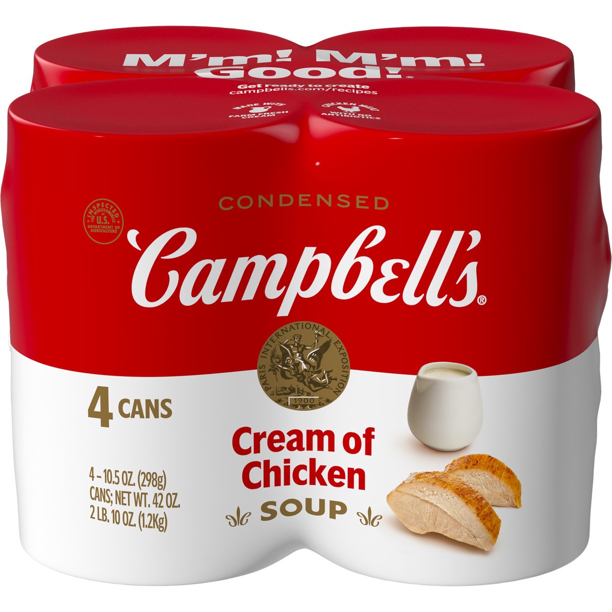 slide 1 of 5, Campbell's Condensed Cream of Chicken Soup, 10.5 oz Can (4 Pack), 4 ct; 10.5 oz