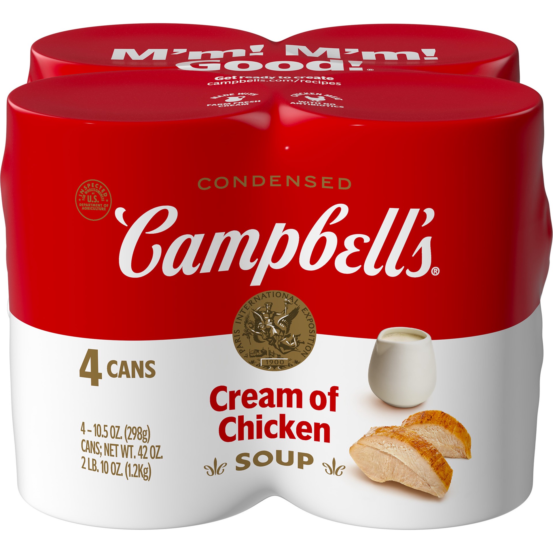 slide 1 of 5, Campbell's Condensed Cream of Chicken Soup, 10.5 oz Can (24 Pack), 4 ct; 10.5 oz
