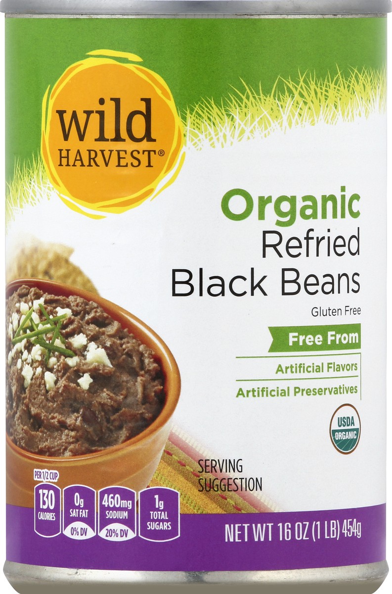 slide 7 of 7, Wild Harvest Organic Refried Black Beans, 15 oz