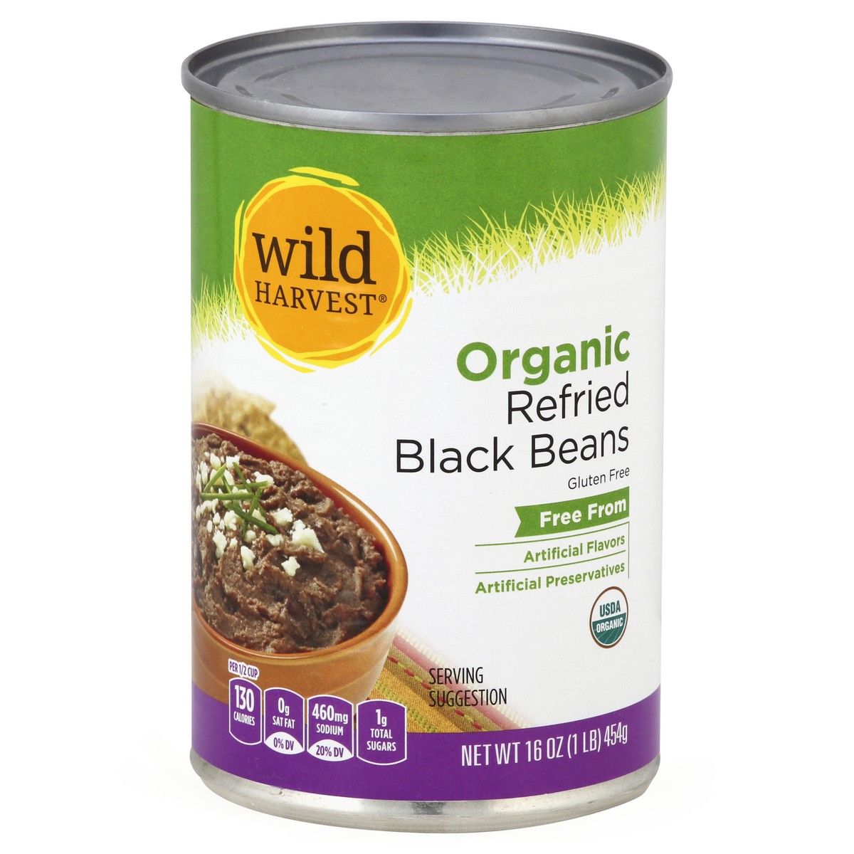 slide 4 of 7, Wild Harvest Organic Refried Black Beans, 15 oz