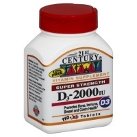 slide 1 of 1, 21st Century Vitamin D3, Super Strength, 2000 IU, Tablets, 110 ct