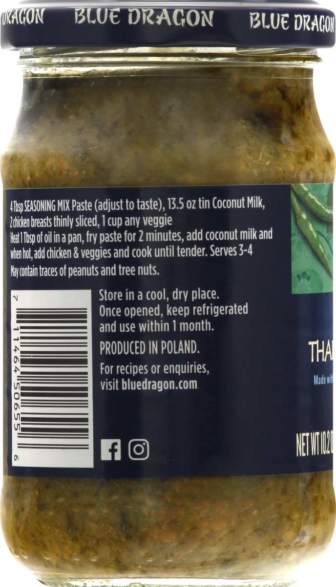 slide 11 of 12, Blue Dragon Thai Green Curry Paste 10.2 oz, 10.2 oz