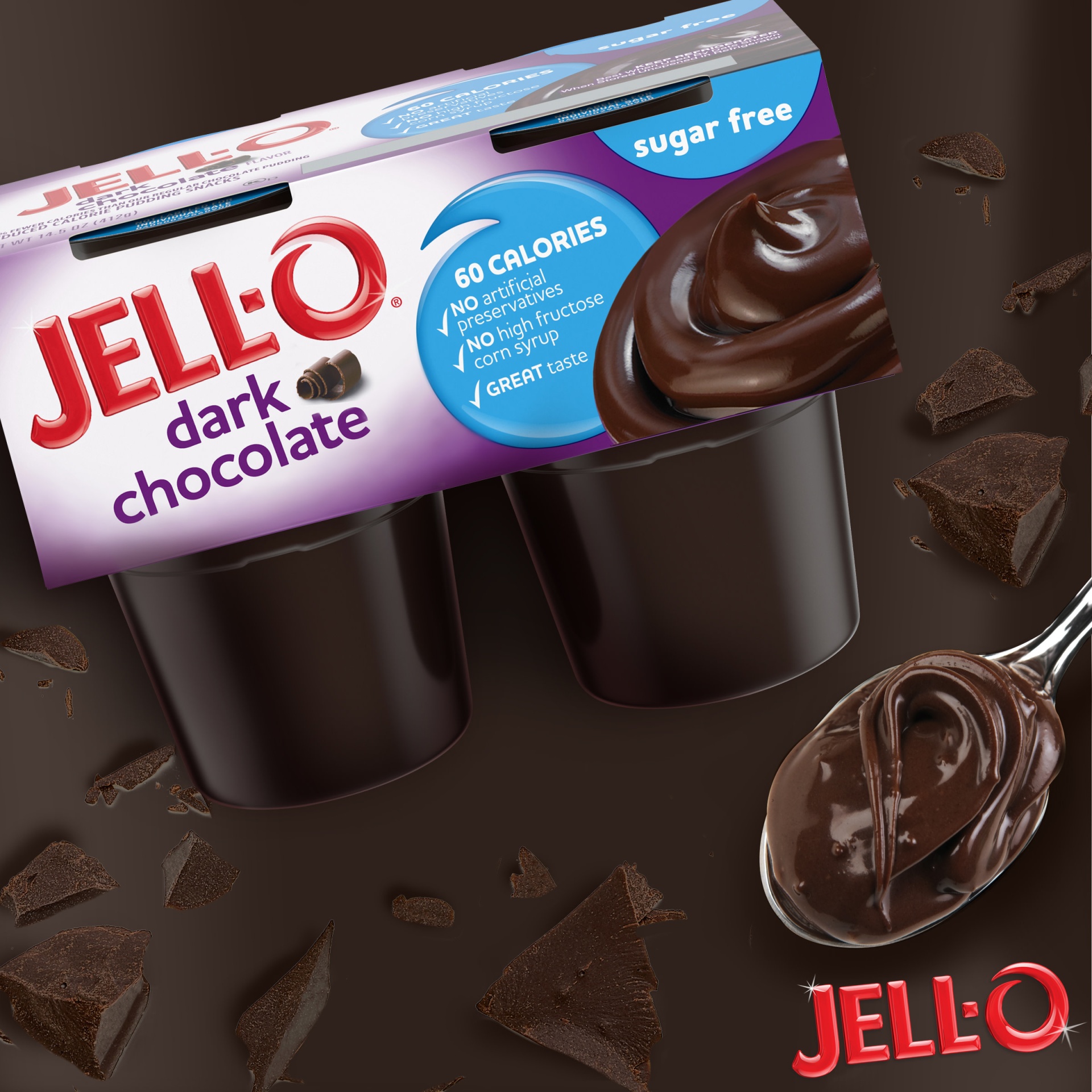 Jell O Dark Chocolate Sugar Free Ready To Eat Pudding Cups Snack Cups 145 Oz Shipt 8314