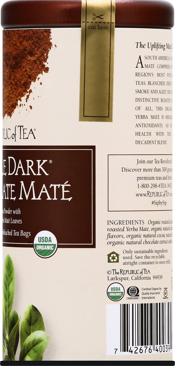 slide 9 of 12, The Republic of Tea Tea Bags Double Dark Chocolate Mate Tea - 36 ct, 36 ct