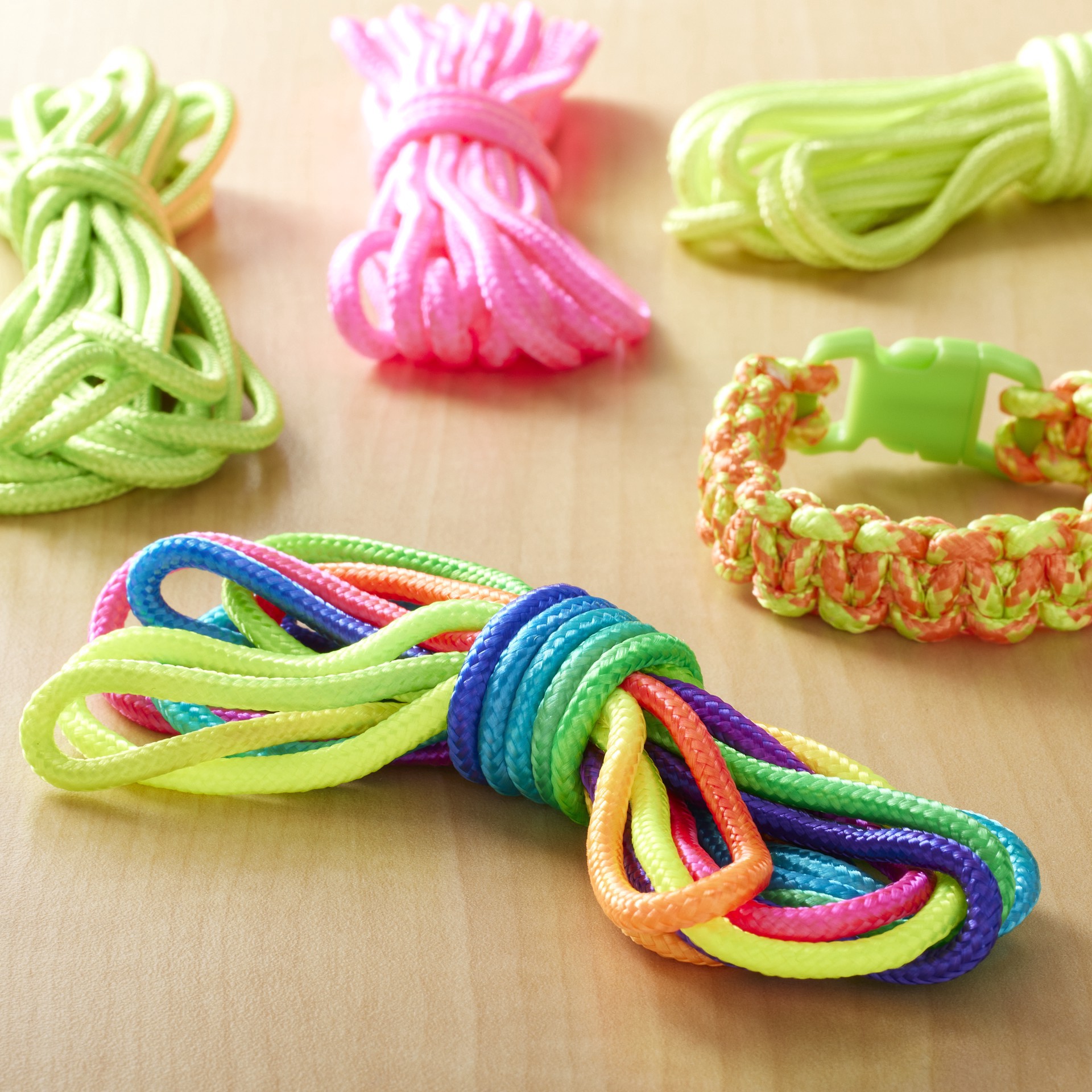 slide 3 of 4, 8ft. Neon Paracords By Creatology, 5ct., 5 ct