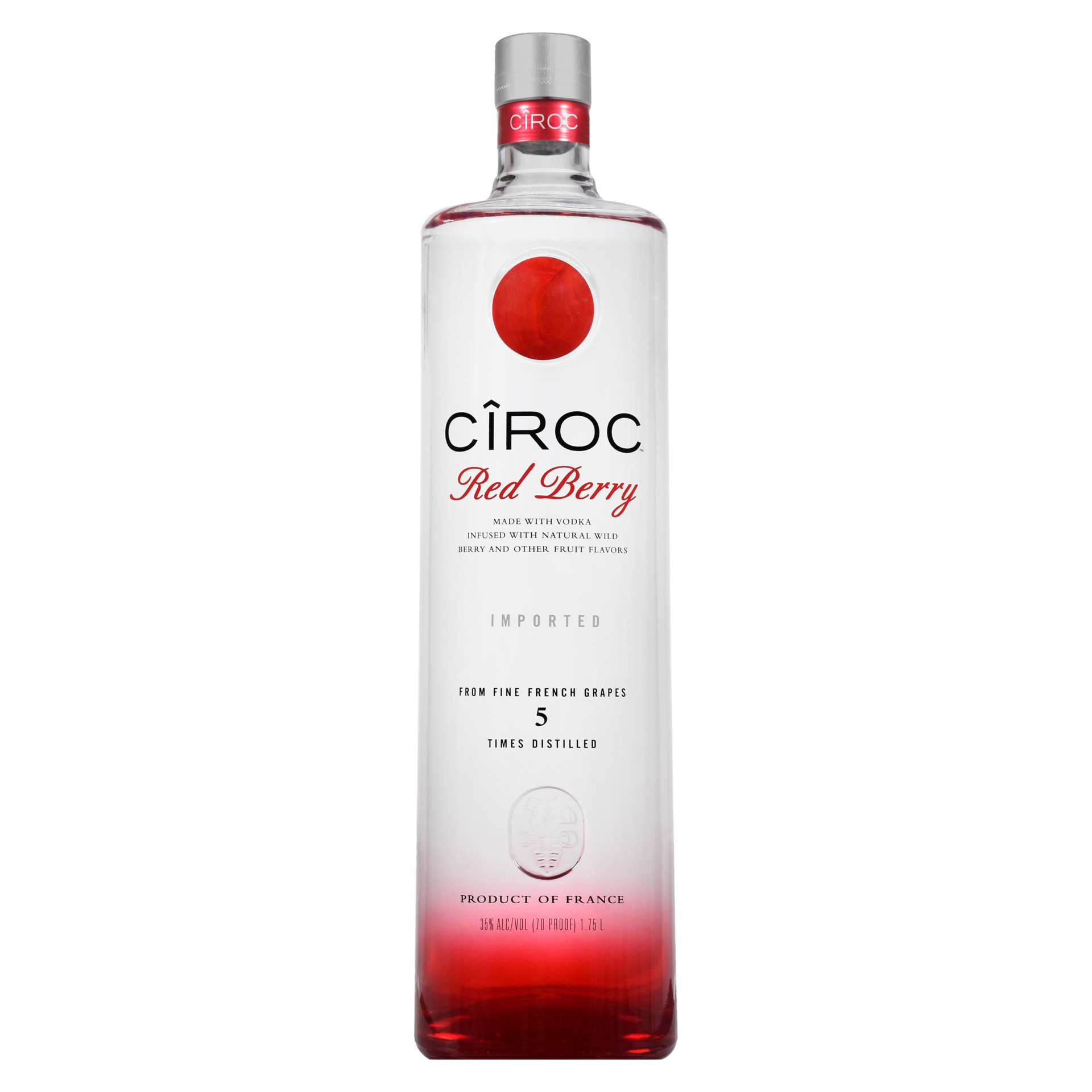 slide 1 of 3, CIROC Red Berry (Made with Vodka Infused with Natural Flavors), 1.75 L, 1.75 liter