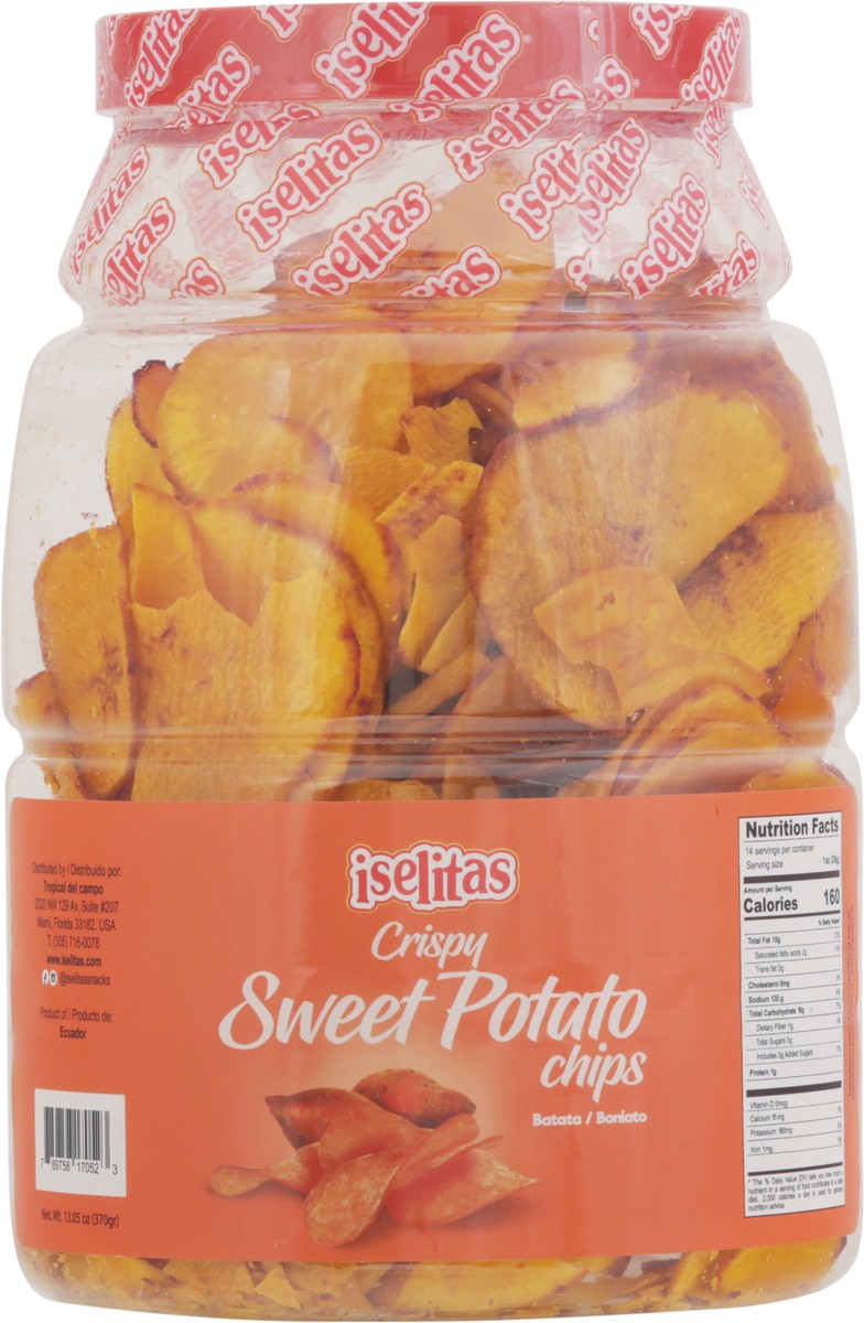 slide 12 of 13, Iselitas Crispy Sweet Potato Chips 13.05 oz, 13.05 oz