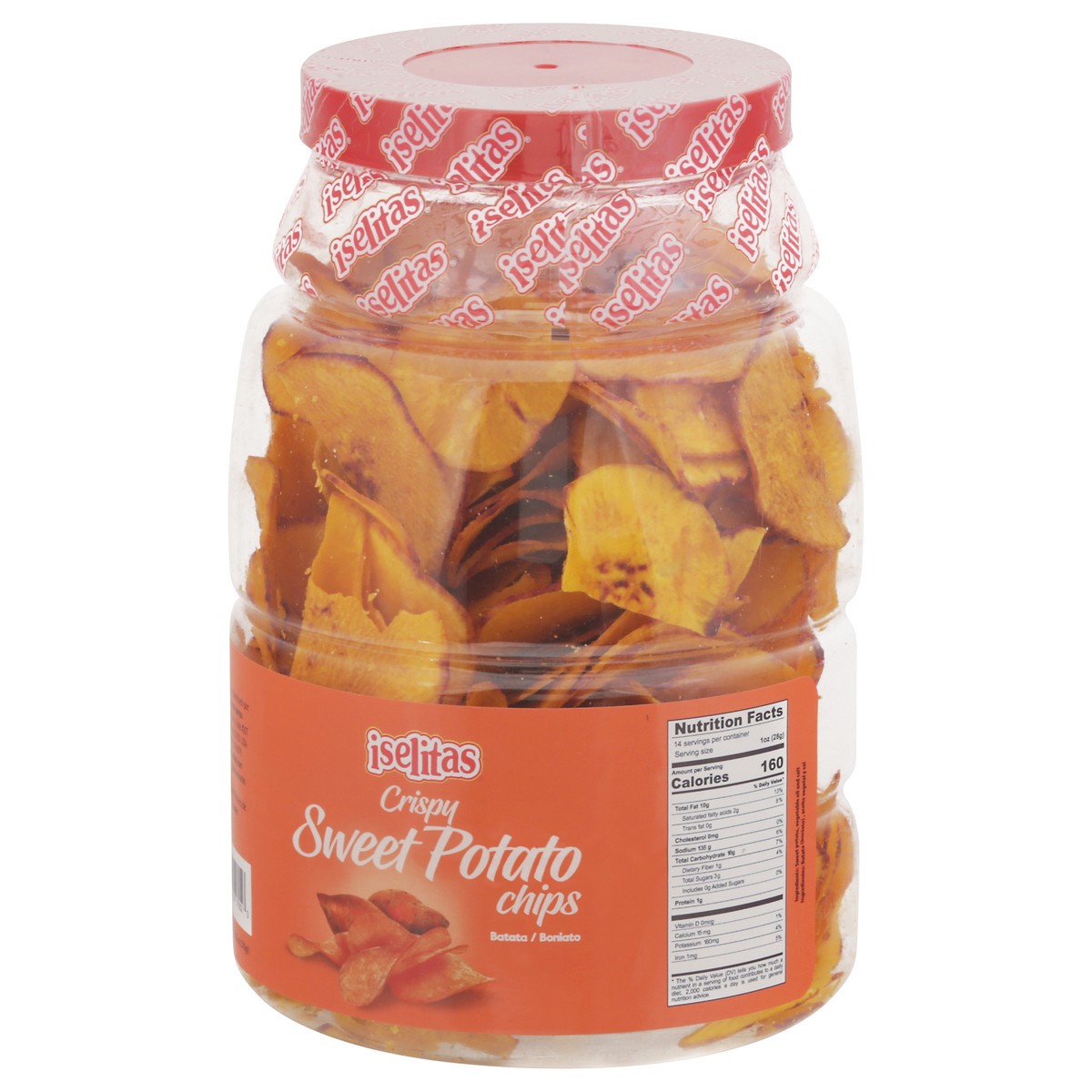 slide 8 of 13, Iselitas Crispy Sweet Potato Chips 13.05 oz, 13.05 oz