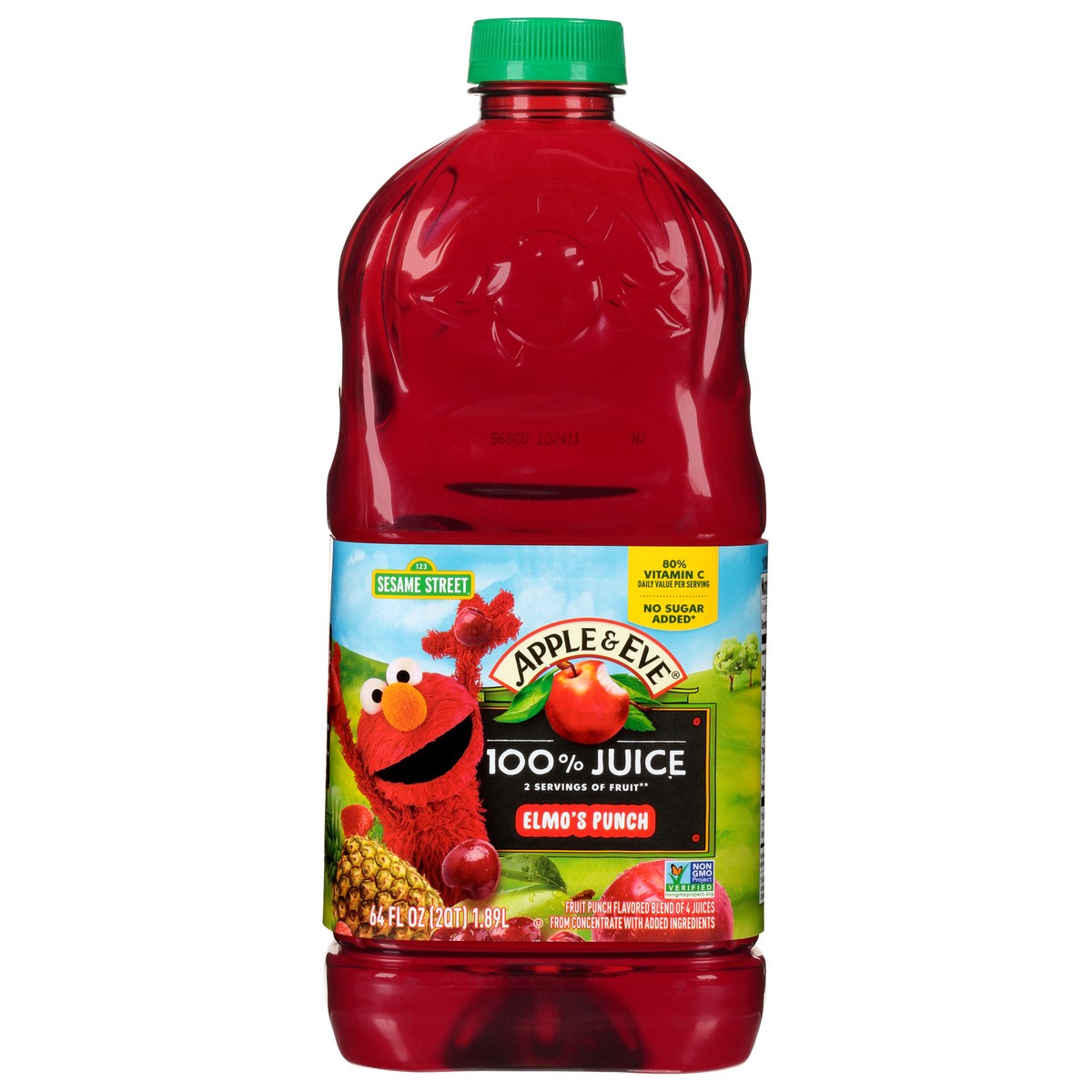 slide 10 of 11, Apple & Eve Sesame Street Elmo's Punch 100% Juice 64 fl. oz. Bottle, 64 fl oz