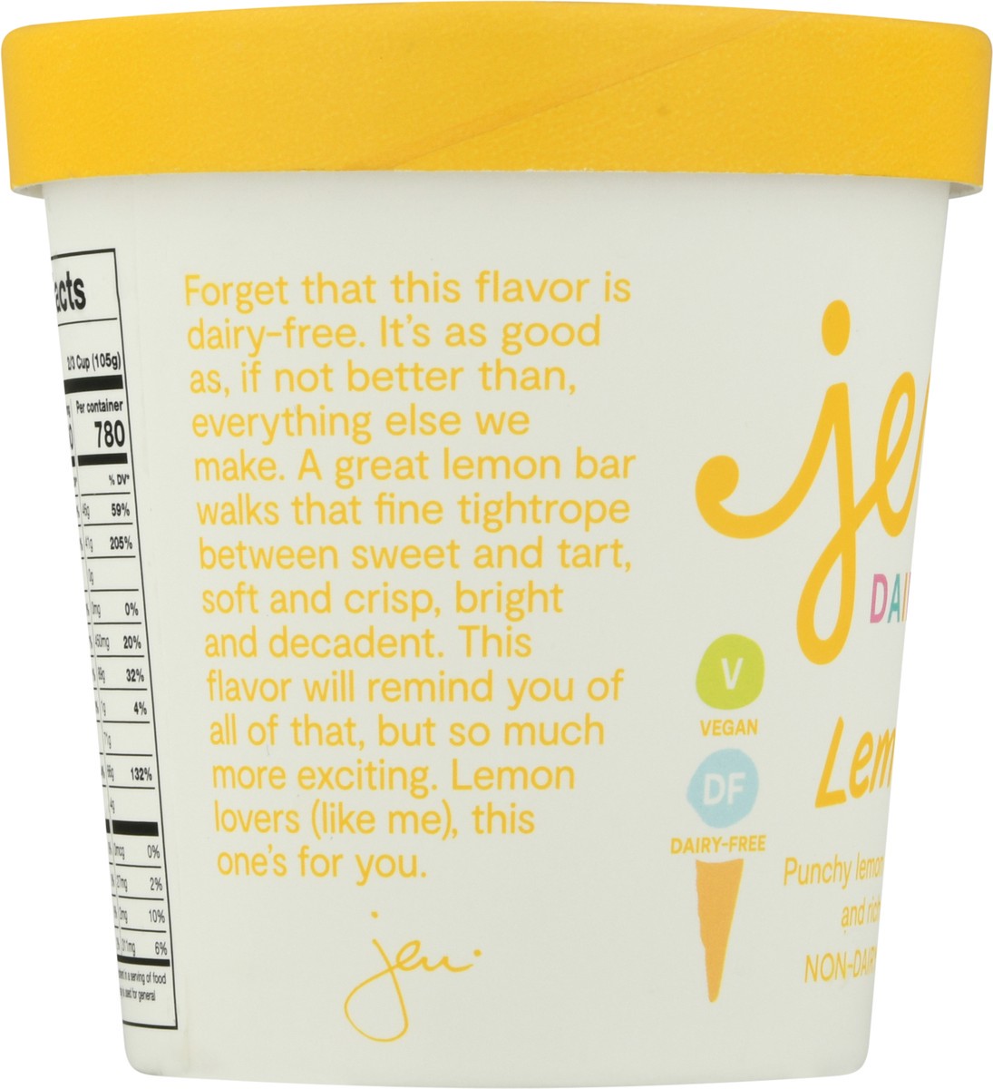 slide 2 of 9, Jeni's Dairy-Free Lemon Bar Frozen Dessert 1 pt, 1 pint