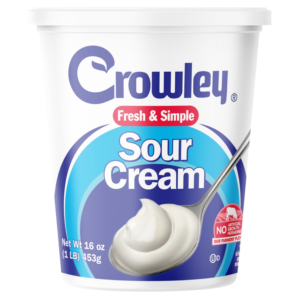 slide 1 of 3, Crowley Sour Cream, 16 oz, 16 oz