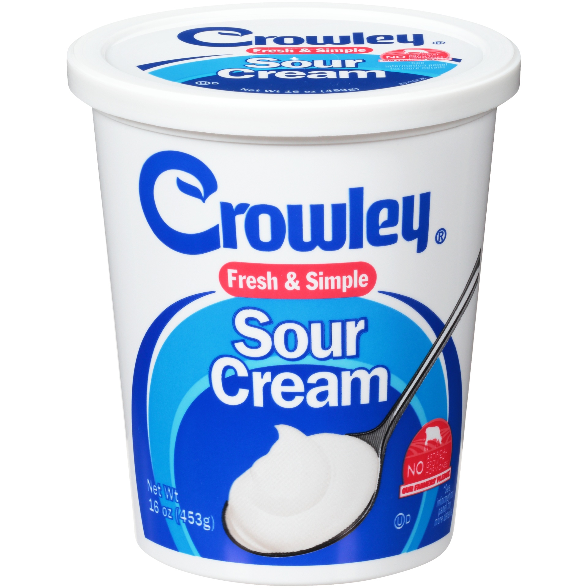 slide 1 of 6, Crowley Sour Cream, 16 oz