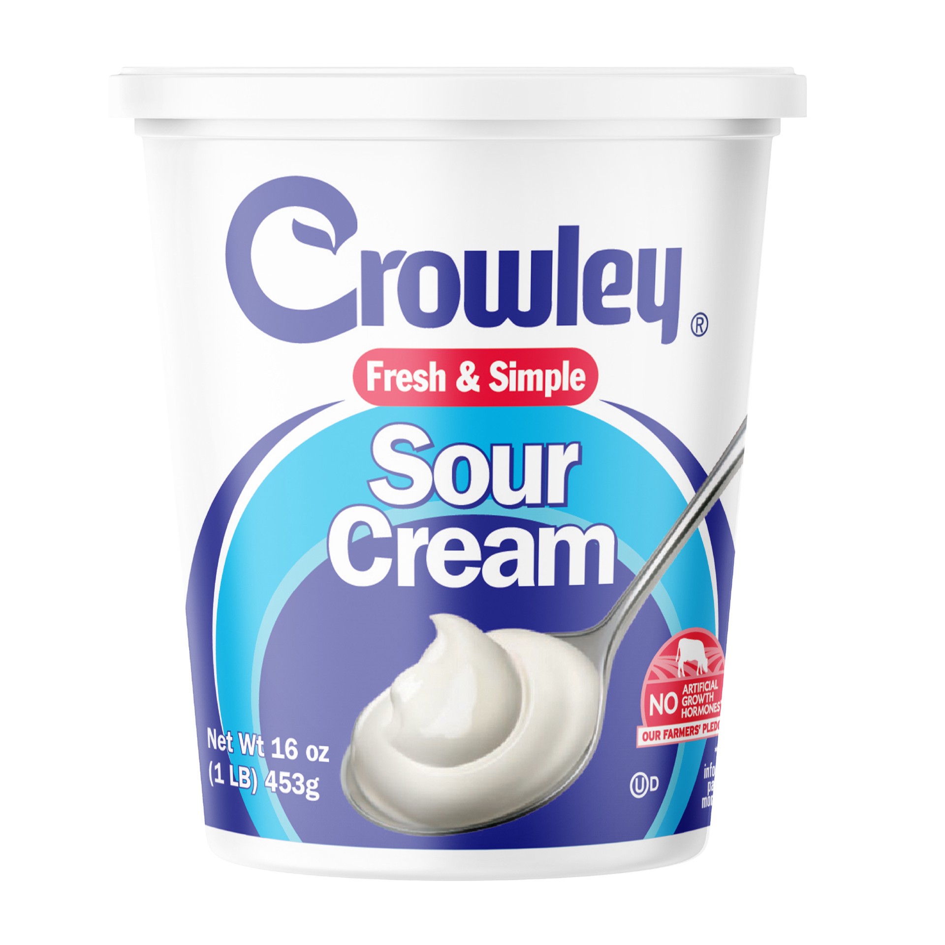 slide 1 of 3, Crowley Sour Cream, 16 oz, 16 oz