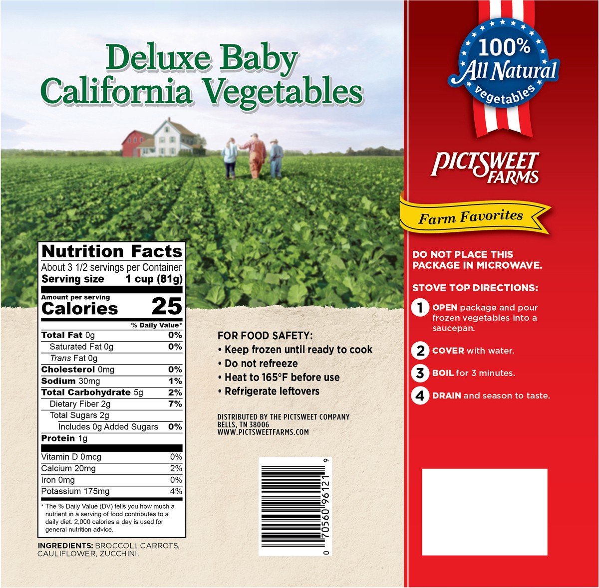 slide 3 of 3, PictSweet California Vegetables, 10 oz