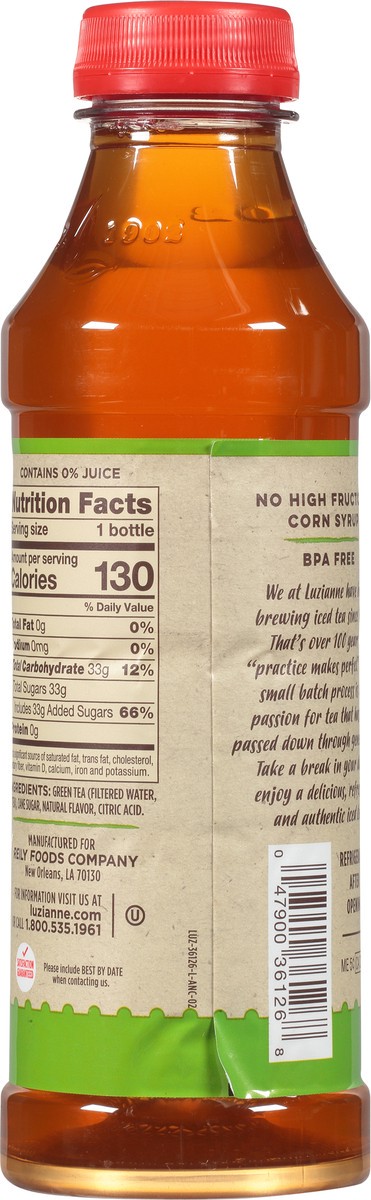 slide 6 of 14, Luzianne Small-Batch Brewed With Watermelon Green Tea 18.5 fl oz, 18.50 fl oz