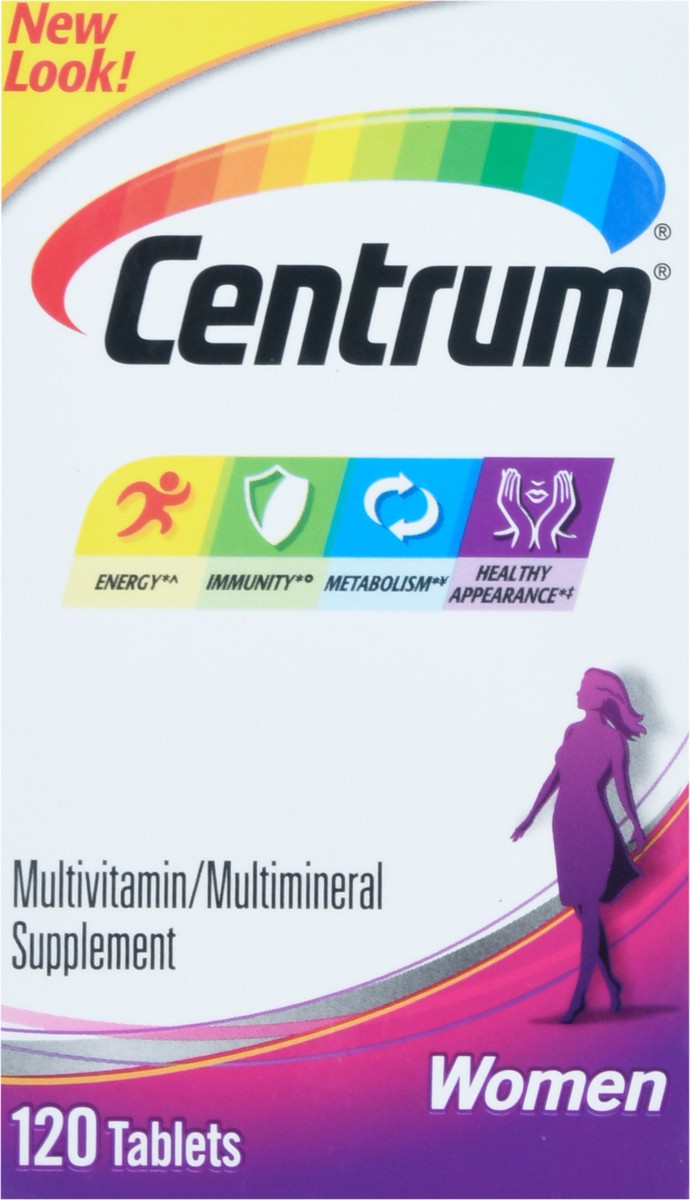 slide 13 of 14, Centrum Women Tablets Multivitamin/Multimineral Supplement 120 Tablets 120 ea, 120 ct
