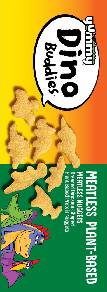 slide 2 of 6, Yummy Meatless Plant-Based Dinosaur-Shaped Vegan Nuggets, 19 oz