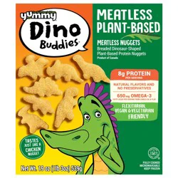 Yummy Meatless Plant-Based Dinosaur-Shaped Vegan Nuggets
