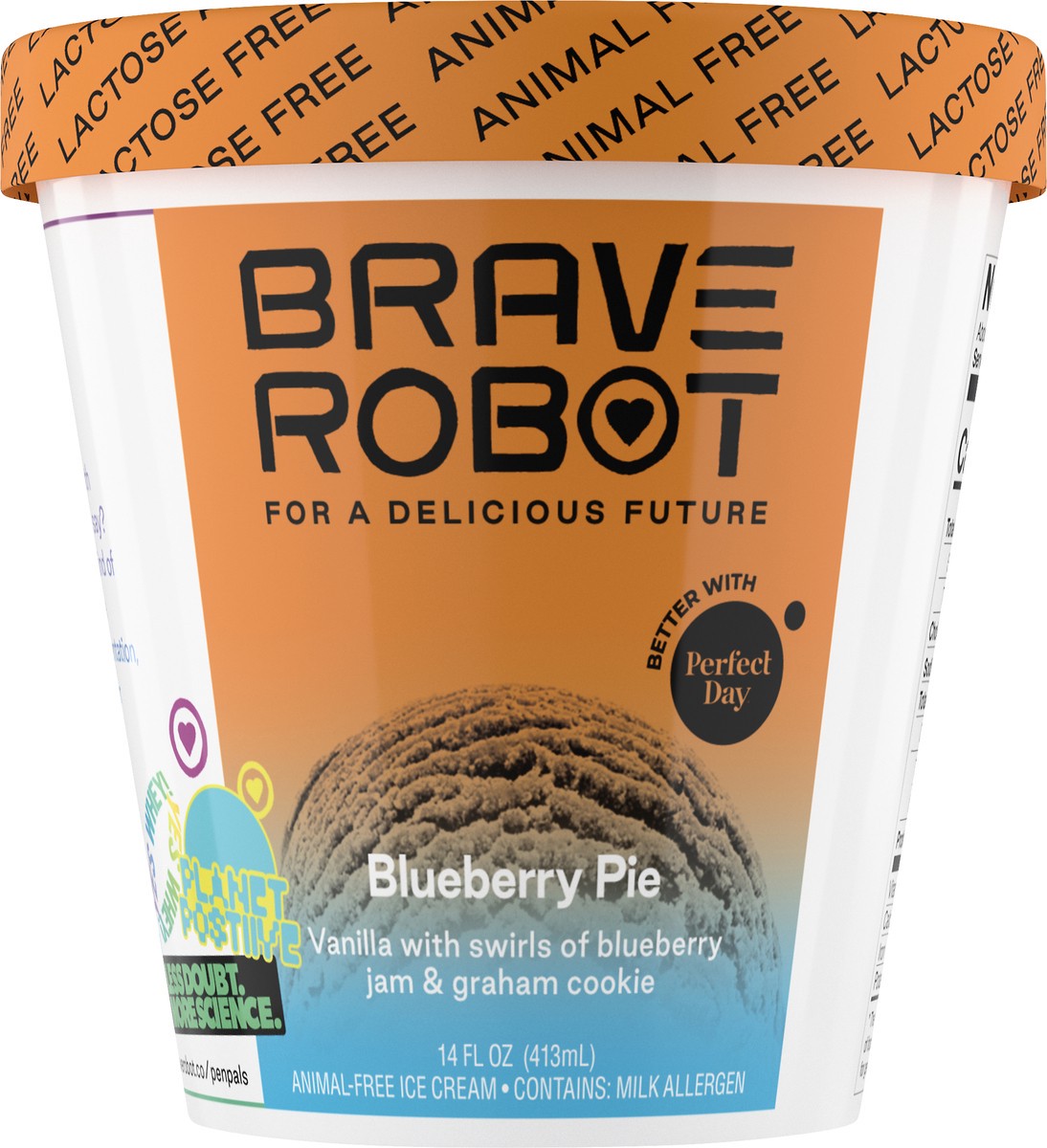 slide 5 of 10, Brave Robot Animal-Free Blueberry Pie Ice Cream 14 oz, 14 oz