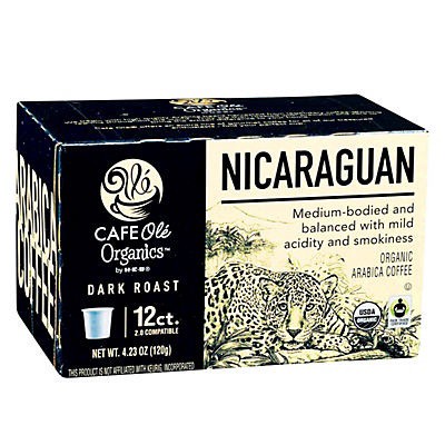 slide 1 of 1, H-E-B Cafe Ole Organics Nicaragua Single Serve Coffee Cups - 12 ct, 12 ct