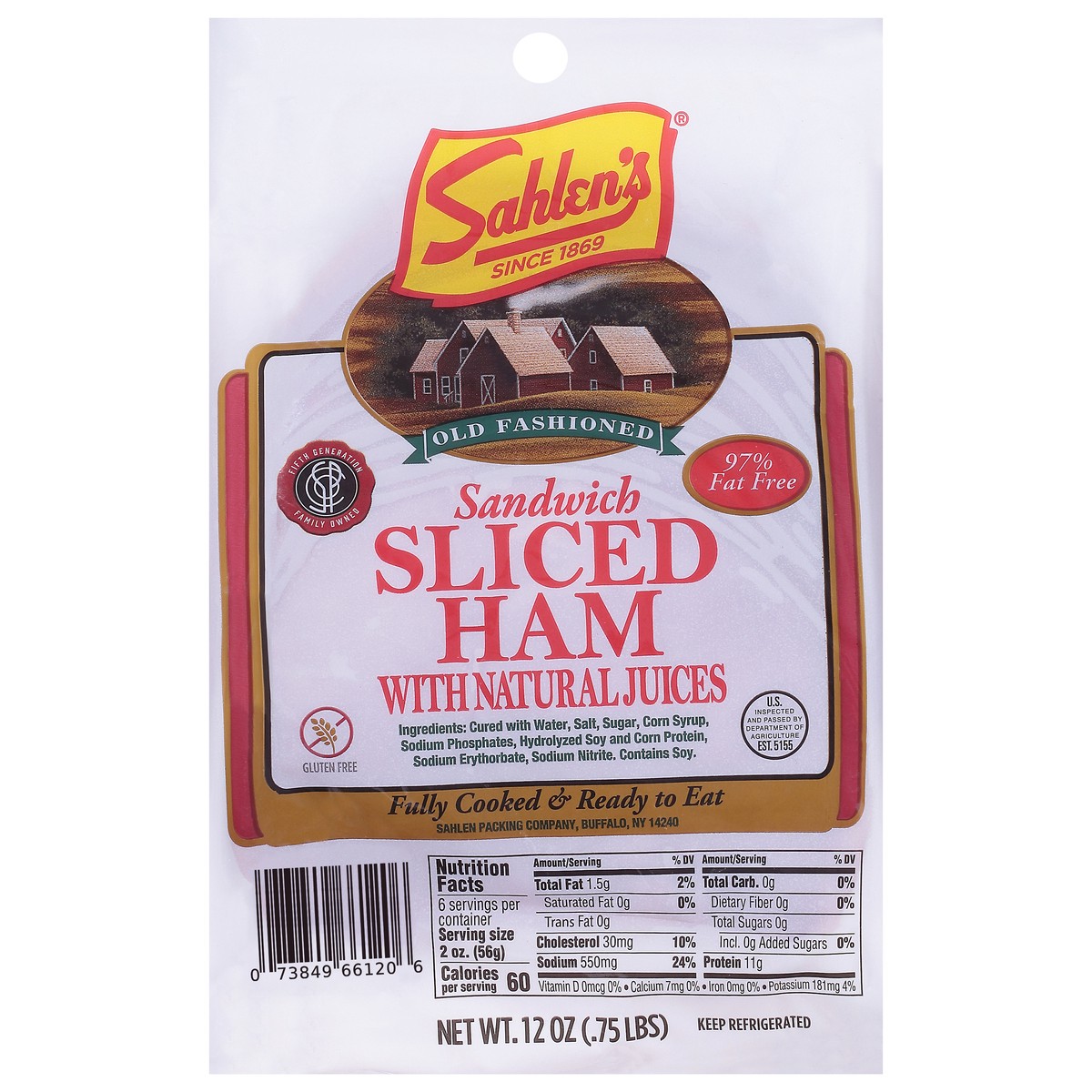 slide 4 of 13, Sahlen's Pre Sliced Lunch Meat, 12 oz