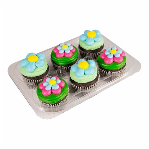 slide 1 of 1, Harris Teeter Fresh Foods Market Cup Cakes - Character, 6 ct