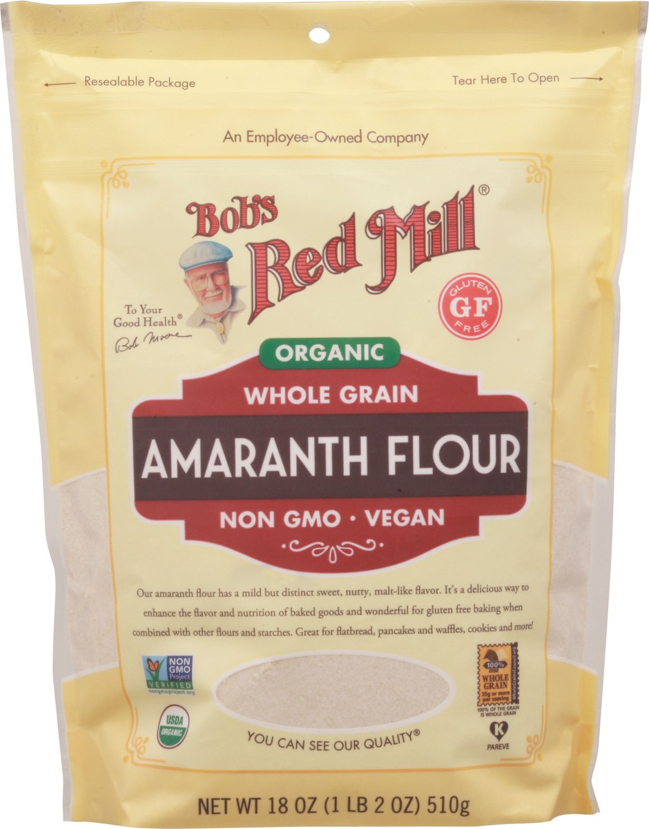 slide 5 of 13, Bob's Red Mill Whole Grain Organic Amaranth Flour 18 oz, 18 oz