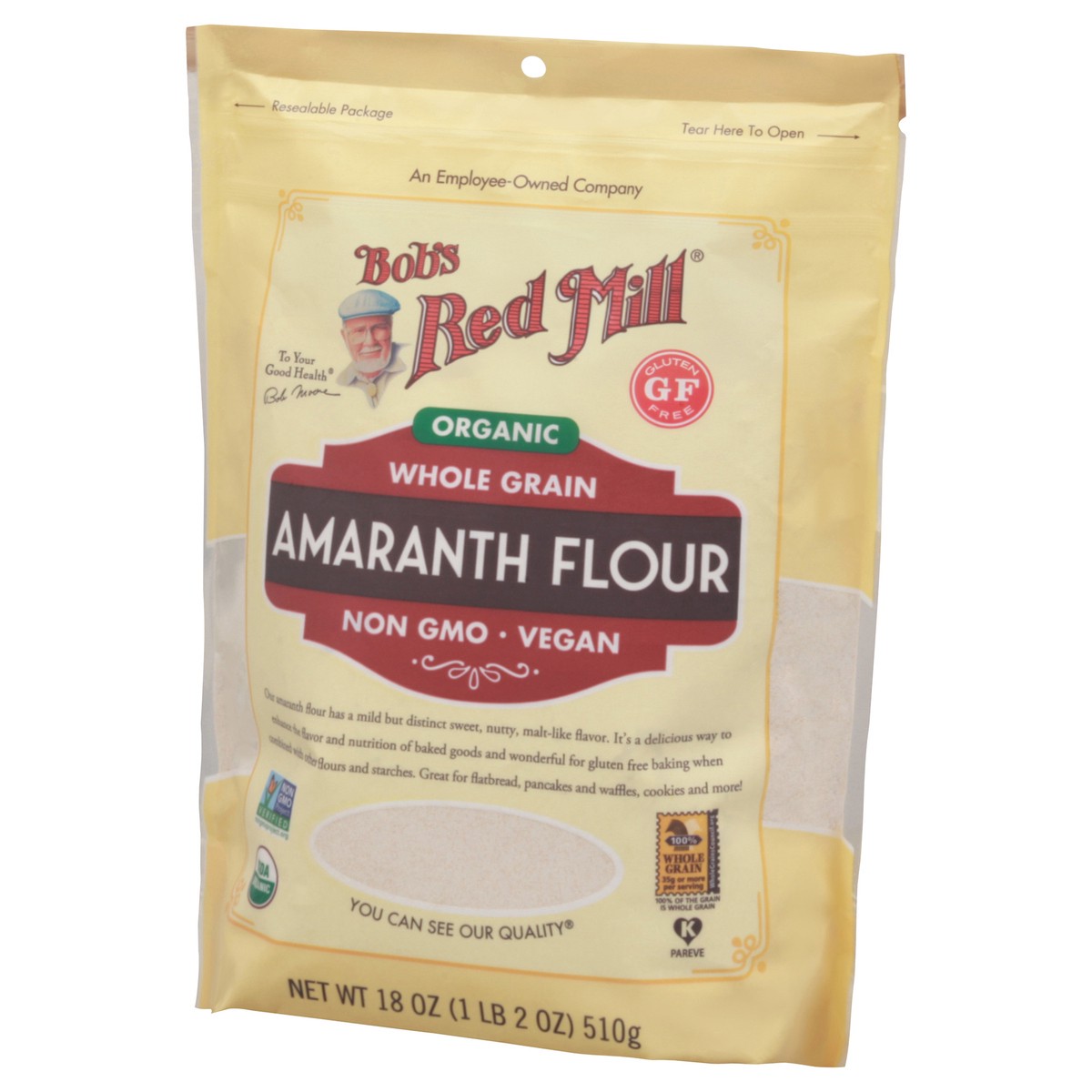 slide 10 of 13, Bob's Red Mill Whole Grain Organic Amaranth Flour 18 oz, 18 oz