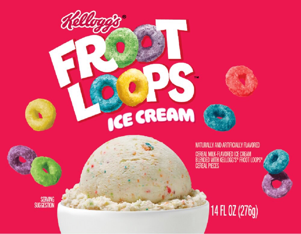 slide 2 of 2, Froot Loops Kellogg's Froot Loops Ice Cream, 14 fl oz