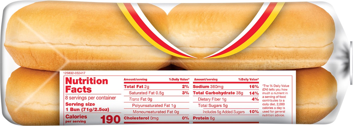 slide 7 of 12, Sunbeam Jumbo Enriched Buns 8 ea, 8 ct