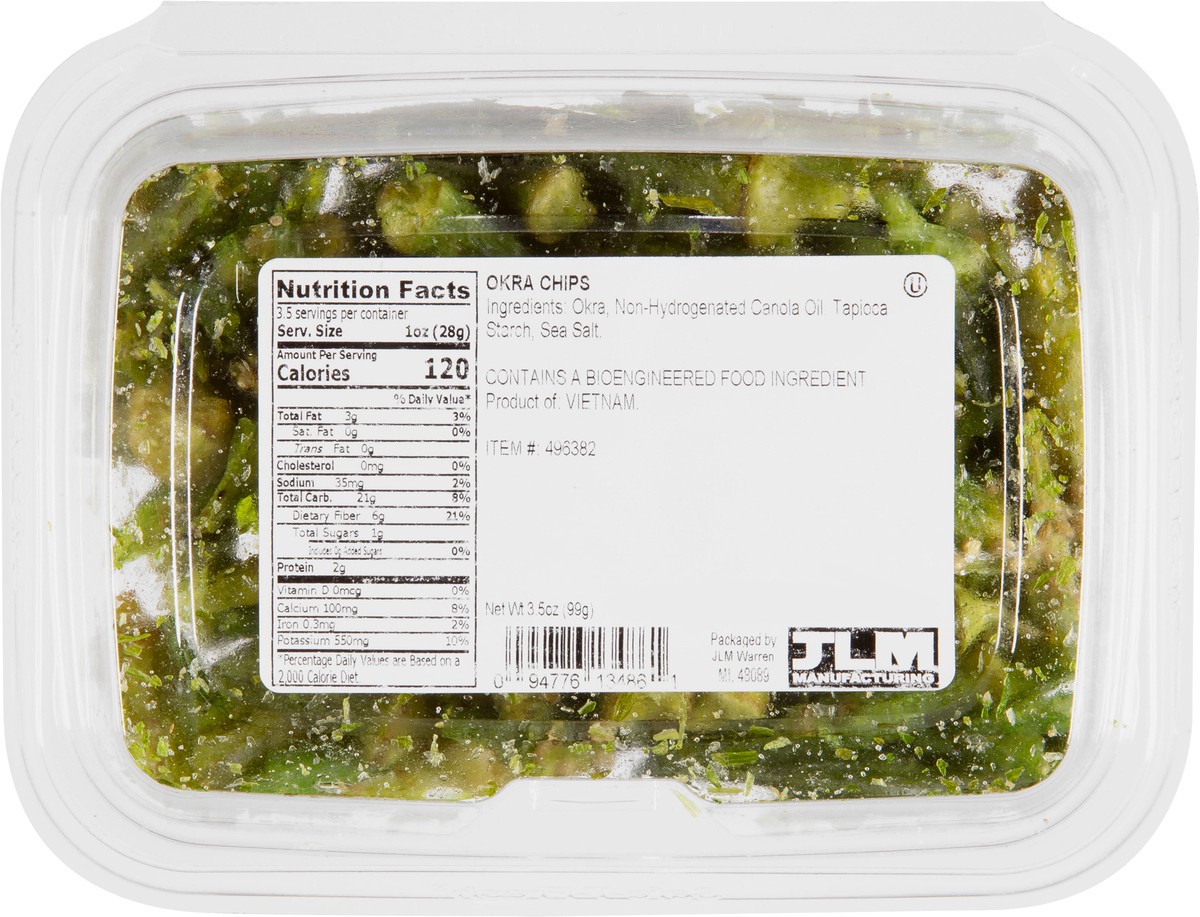 slide 2 of 9, JLM Manufacturing Okra Chips - 3.5 oz, 3.5 oz