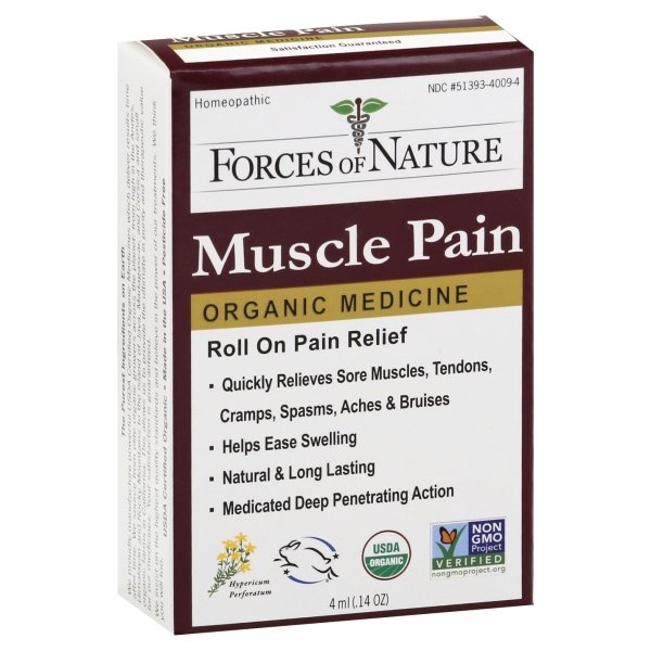 slide 1 of 1, Forces of Nature Muscle Pain Management, 4 ml
