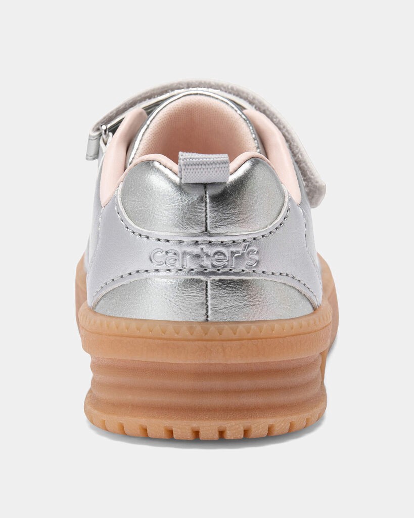 slide 5 of 6, Carter's Carters Toddler Girl Athletic Sneakers - Silver/Brown Silver 7, 1 ct