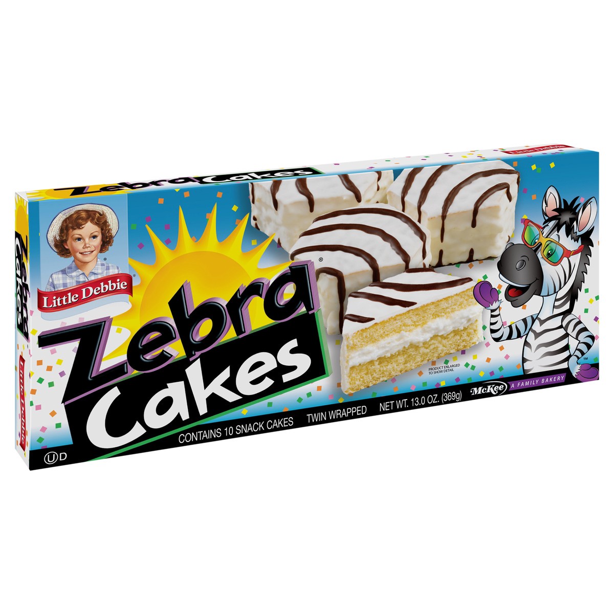 slide 2 of 9, Little Debbie Snack Cakes, Little Debbie Family Pack ZEBRA  cakes, 10 ct