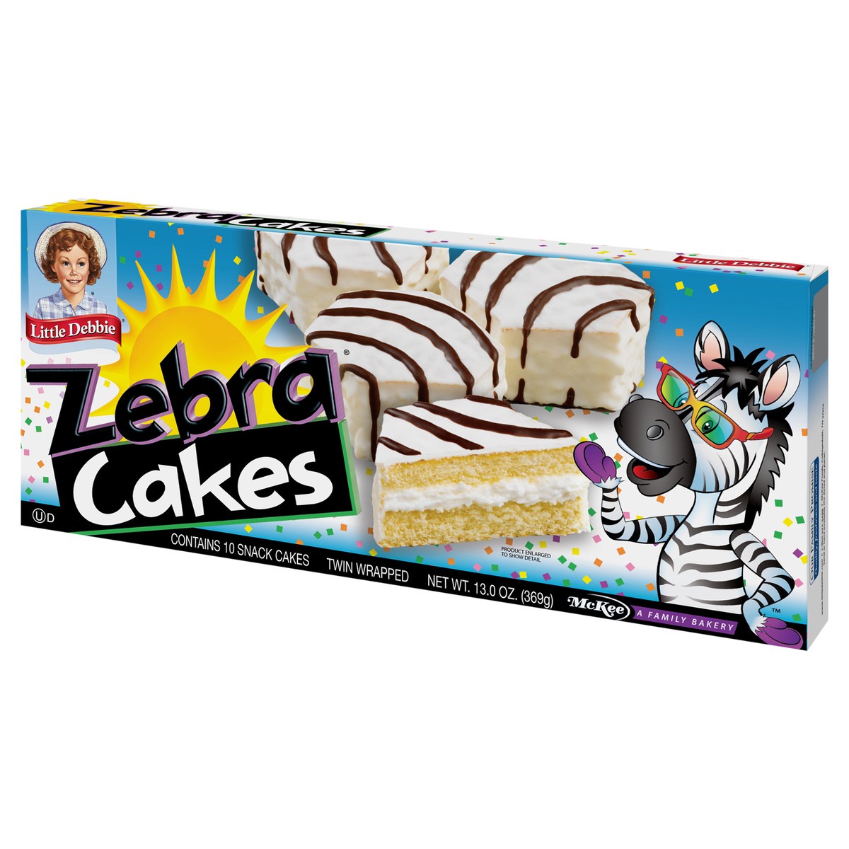 slide 3 of 9, Little Debbie Snack Cakes, Little Debbie Family Pack ZEBRA  cakes, 10 ct