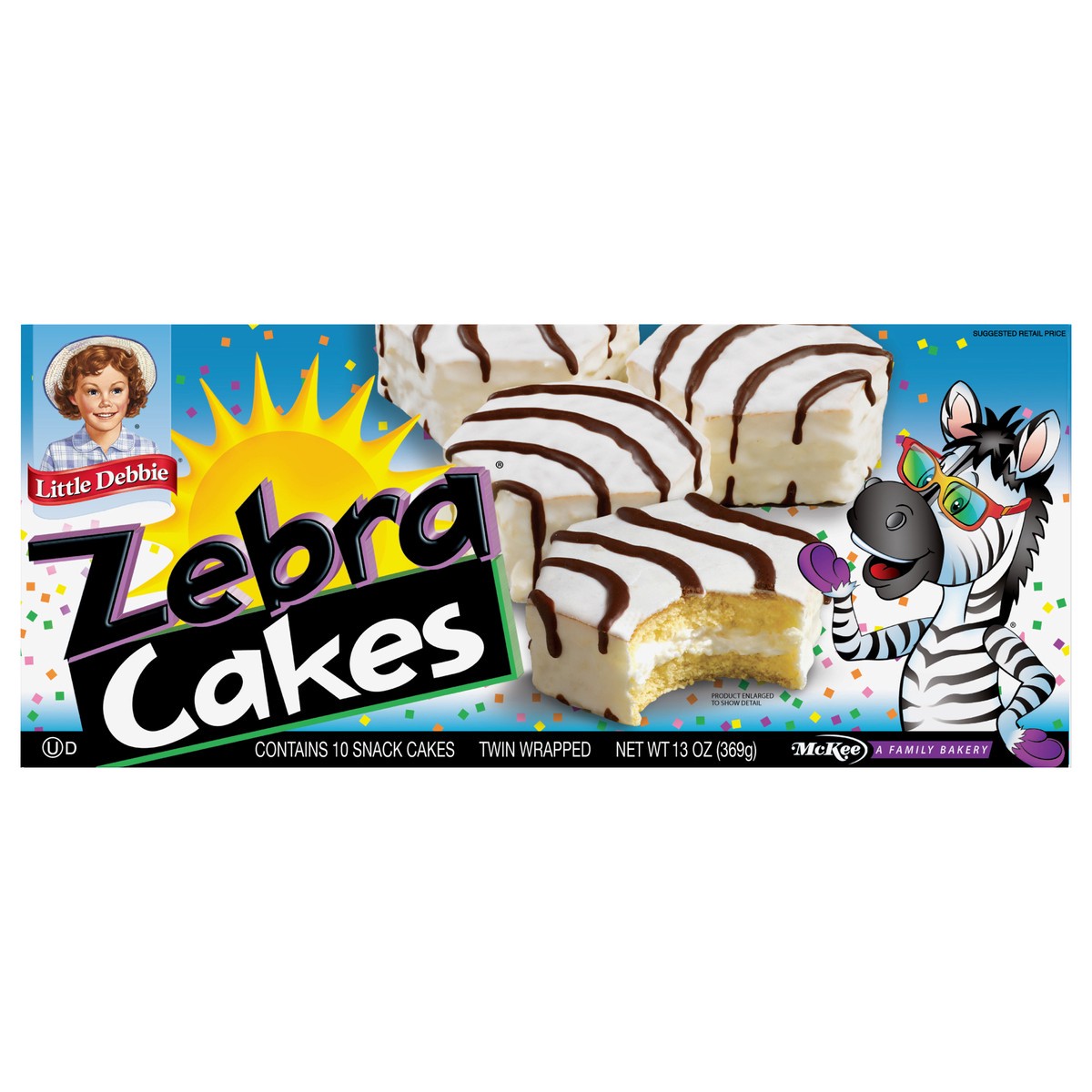 slide 1 of 9, Little Debbie Snack Cakes, Little Debbie Family Pack ZEBRA  cakes, 10 ct