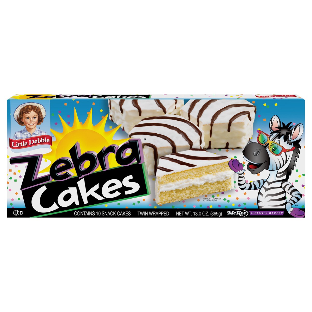slide 1 of 9, Little Debbie Snack Cakes, Little Debbie Family Pack ZEBRA  cakes, 10 ct