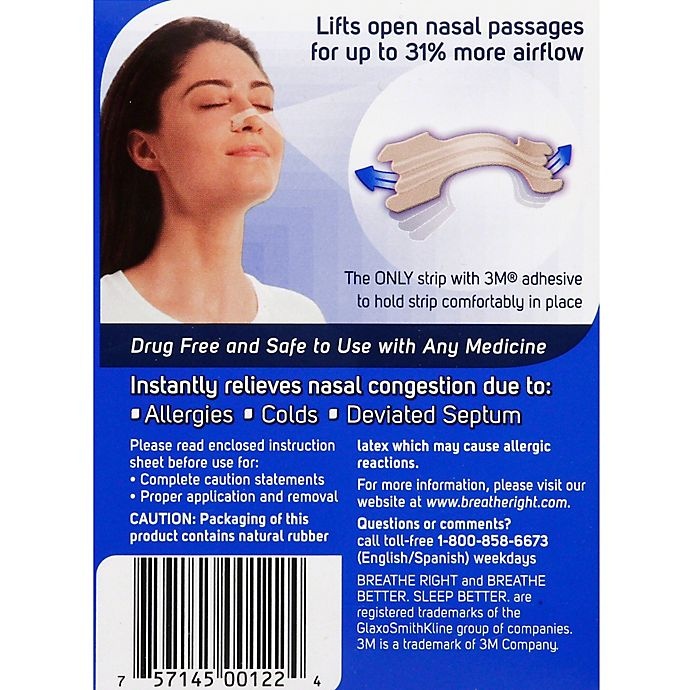 slide 2 of 2, Breathe Right Nasal Strips Smallmedium Tan, 30 ct